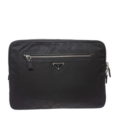 prada document pouch|Prada make up pouch.